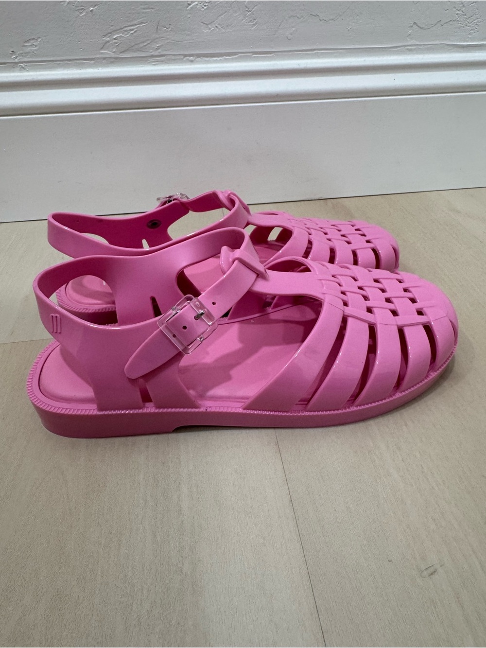 LIKE NEW Melissa Possession Sandal Gloss Pink Women's 7 Jelly Fisherman Sandal - Picture 7 of 13